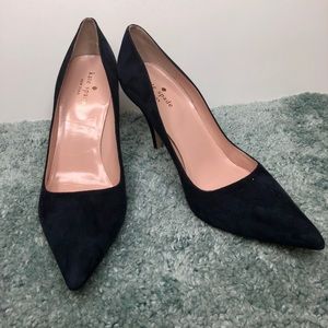Kate Spade blue velvet heels size 8.5